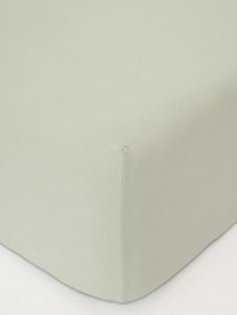 Jersey plachta do postieľky Classic 60 × 120 cm - sivozelená