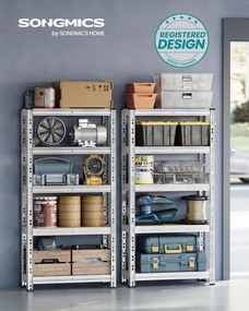 Set dvoch regálov SONGMICS GLR451E01 strieborný
