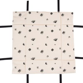 Béžový košík na pečivo s kvetinami Flora And Fauna - 35*35*8 cm