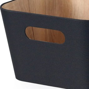 Kitchisimo Set 2 úložných košíkov 27 × 27 × 16 cm, čierna, M