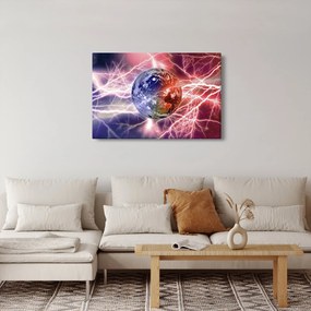 Obraz - Zemeguľa pod prúdom (90x60 cm)