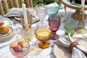 Set 6ks farebných misiek na nohe Saint-Émilion - Ø 10,5*10 cm / 260ml