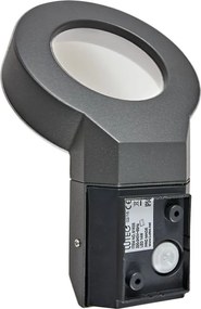 LUTEC Vonkajšie LED nástenné osvetlenie MERIDIAN, 14W, teplá biela, IP54, sivé