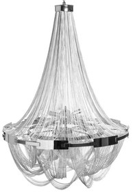 Dizajnový luster Finn, 70 cm, strieborný