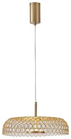 LED Luster na lanku LED/10W/230V 3000K zlatá pr. 35 cm