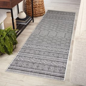 Koberec, behúň SISAL SION aztécky 22168  čierny/ ecru