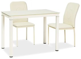 Jedálenský stôl Gabriel (krémová + krémová) (pre 4 osoby). Vlastná spoľahlivá doprava až k Vám domov. 1050180
