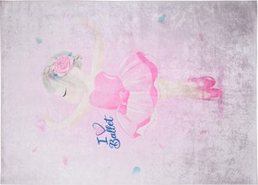 TA Koberec 42810 PRINT EMMA Ružový Obdĺžnikový Rozmer: 80x150 cm