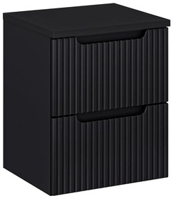 Závěsná skříňka Nova Black I s deskou 50 cm černá