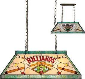 BILIARD svietidlo Tiffany závesná lampa Prezent 1715 70*36*25