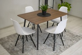 AKCIA Biela stolička OSAKA s čiernymi nohami II. akosť