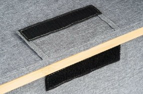 Úložný box G21 30 x 15 x 15 cm, bambusový s vekom, sivý