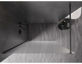 Mexen, Mexen Kioto-X sprchová stena 160 x 200 cm, matná 10 mm, pištoľovo sivá kartáčovaná - 800-160-101-66-30-X