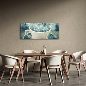 Obraz - Zimný svet v hrnčeku (120x50 cm)