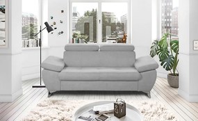 Dvojsedák Gisele, svetlo šedá látka