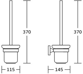 Mexen príslušenstvo, wc kefa Rufo, chróm, 7050950-00