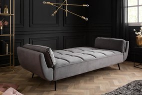 Rozkladacia pohovka BOUTIQUE 215 cm zamatová sivá