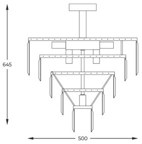 Zuma Line FC17106/6+3+1-GOLD+CL - Prisadený luster AMEDEO 10xE14/40W/230V zlatá