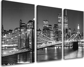 Obraz na stenu 3 dielny MESTO ME036E30 - 60x40 cm