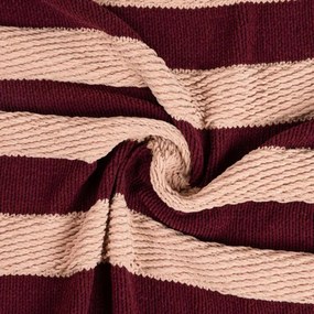 Deka RUDENS pruhovaná bordová 752438