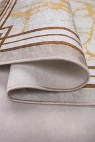 Protišmykový koberec MILANO 40021-01 krémový / zlatý