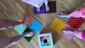 OrtoNature Masážne ortopedické podložky súprava 9 ks - Dúhová melódia