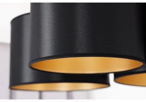 Duolla - Prisadený luster ROLLER TRIO SHINY 3xE27/15W/230V čierna/zlatá