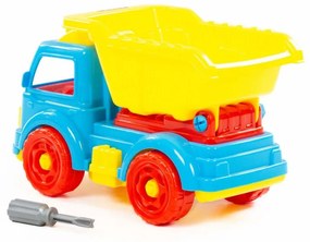 LEAN TOYS Stavebné vozidlo sklápač s figúrkou staviteľa