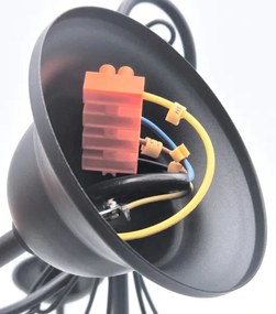 Luster na reťazi DONATO 5xE14/40W/230V čierna