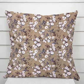 Biante Dekoračná obliečka na vankúš PML-036 Popínavé kvety na hnedom 60 x 60 cm