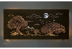 Li-Go 5478/DUB2 - LED stmievateľná nástenná dekorácia LED/24W/230V 130x60 cm dub