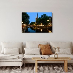 Obraz nočného historického mesta (90x60 cm)