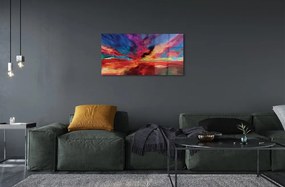 Sklenený obraz farebné fraktály 120x60 cm