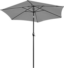 Skladací slnečník s naklápaním - 210 cm sivá