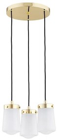 Argon 6164 - Luster na lanku PASADENA 3xE27/15W/230V zlatá/biela