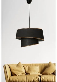 Luster na lanku BARETTE 1xE27/60W/230V čierna/medená