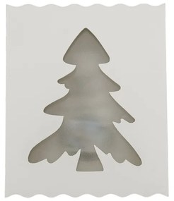 LED vianočná lampa v rámčeku TREE 29,5 cm biela