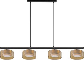 Brilagi - Luster na lanku AURA LUX 4xGX53/30W/230V čierna/zlatá