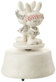 Naťahovací hrací kolotoč s zajačikmi Music Box Rabbits - Ø 10*15 cm