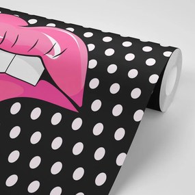 Tapeta pop art ružové pery - 450x300