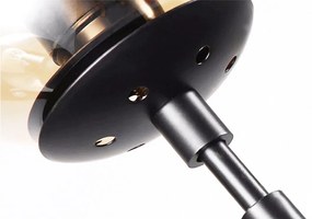 Toolight - Závesné stropné svietidlo 8xE27 APP269-8C, čierna + dymové sklo, OSW-00649