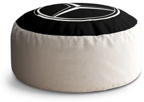 Sablio Taburet Circle Logo 2 Čierna: 40x50 cm