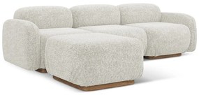 Krémovobiela modulárna rohová pohovka (variabilná) Ailani – Makamii