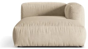 Béžový zamatový modul pohovky (pravý roh) Martina – Micadoni