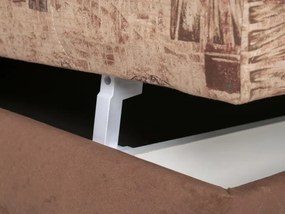 Polohovacia posteľ Alex140cm, hnedá (č.213/49 , matrace A do 90 kg)