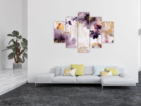 Obraz - Akvarelové kvety (150x105 cm)