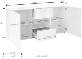 Komoda SERIAN šedý betón