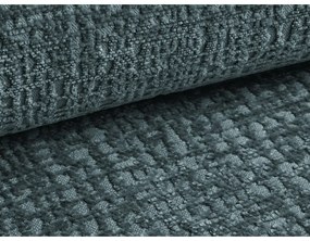 Modrá čalúnená dvojlôžková posteľ s úložným priestorom s roštom 160x200 cm Noho – Makamii