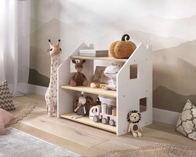 Polica na hračky – biela