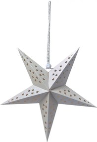 Biela závesná vianočná papierová hviezda S - 30*10*30 cm